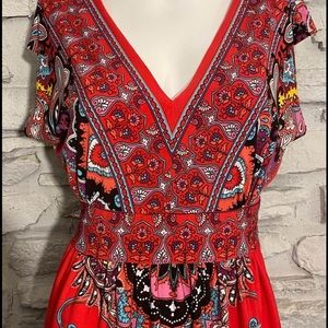 Unique Red Kierra Dress - Size Small